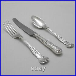 KINGS Design GARRARD & CO London Silver Service 64 Piece Canteen Cutlery Set
