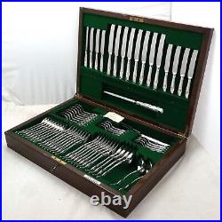 KINGS Design GARRARD & CO London Silver Service 64 Piece Canteen Cutlery Set