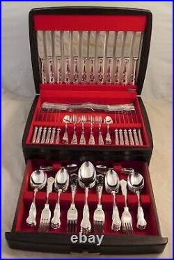 KINGS Design HARTS THE SILVERSMITHS Silver Service 124 Piece Canteen of Cutlery