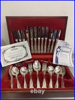 KINGS Design NEWBRIDGE Silver Service 44 Piece Canteen of Cutlery Six Settings