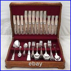 KINGS Design PHILIP MARKS Sheffield Silver Service 62 Piece Canteen Cutlery Set