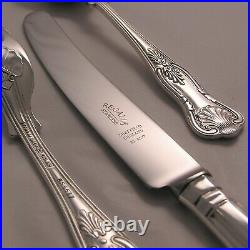 KINGS Design REGALIA Sheffield Silver Service 50 Piece Canteen of Cutlery