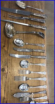 KINGS Design SHEFFIELD CROWN 130 Piece Canteen Of Cutlery EPNS A1 12 Person