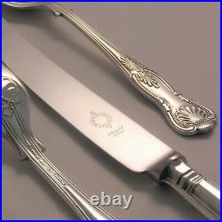 KINGS Design SHEFFIELD ENGLAND CROWN Silver Service 124 Piece Canteen of Cutlery