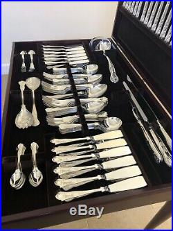 KINGS Design SHEFFIELD Silver Service 130 Piece Canteen of Cutlery 12 Place EPNS