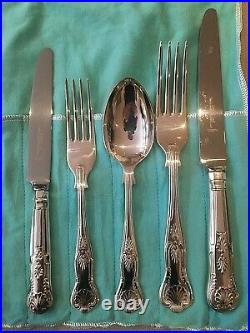 KINGS Design SHEFFIELD Silver Service 60 Piece (Set for 12 people) Cutlery