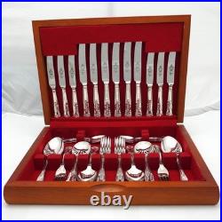 KINGS Design Sheffield England Silver Service 44 Piece Canteen of Cutlery Set