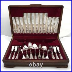 KINGS Design Smith Seymour Sheffield Silver Service 62 Piece Canteen of Cutlery