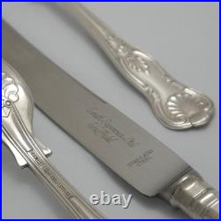 KINGS Design Smith Seymour Sheffield Silver Service 62 Piece Canteen of Cutlery