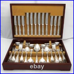 KINGS Pattern Eben Parker Sheffield Silver Service 124 Piece Canteen of Cutlery
