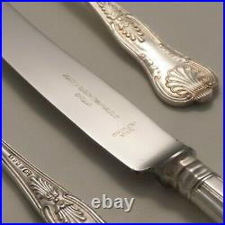 KINGS Pattern SLACK & BARLOW Sheffield Silver Plated 71 Piece Canteen of Cutlery