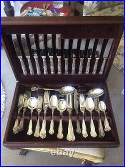 KINGS Pattern Silver Plated 56 Piece Canteen of Cutlery