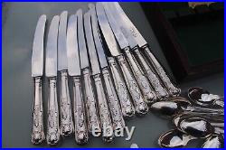 KINGS Pattern WARRISS ARTHUR PRICE Silver Plated Canteen of Cutlery 72 PIECES