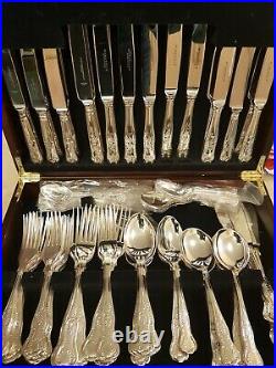 Kings Pattern 80 Piece Silver Plated EPNS Canteen Of Cutlery + steak knives