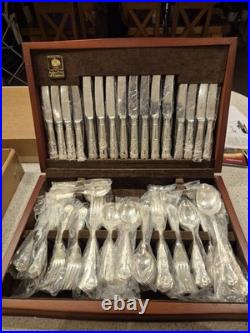 Kings Pattern Arthur Price Sovereign Silver Service 84 Piece Canteen of Cutlery