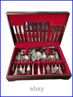Kings Pattern Table Canteen 52 Piece Silver Plated By Smith Seymour