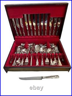 Kings Pattern Table Canteen 52 Piece Silver Plated By Smith Seymour