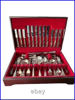 Kings Pattern Table Canteen 52 Piece Silver Plated By Smith Seymour
