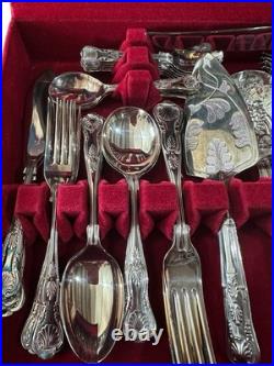Kings Pattern Table Canteen 52 Piece Silver Plated By Smith Seymour