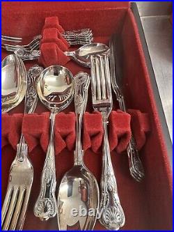 Kings Pattern Table Canteen 52 Piece Silver Plated By Smith Seymour