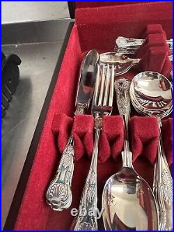Kings Pattern Table Canteen 52 Piece Silver Plated By Smith Seymour
