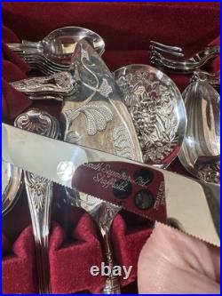 Kings Pattern Table Canteen 52 Piece Silver Plated By Smith Seymour