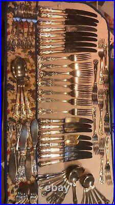 Kings Pattren EPNS Cutlery 72 Pieces, 6-8 place setings two cloth rolls