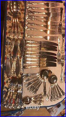 Kings Pattren EPNS Cutlery 72 Pieces, 6-8 place setings two cloth rolls