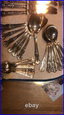 Kings Pattren EPNS Cutlery 72 Pieces, 6-8 place setings two cloth rolls