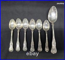 Kings pattern silver spoons 7 piece mixed silver # 5825