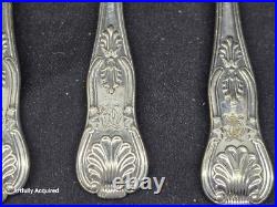 Kings pattern silver spoons 7 piece mixed silver # 5825