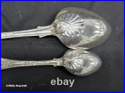 Kings pattern silver spoons 7 piece mixed silver # 5825