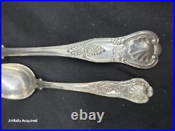 Kings pattern silver spoons 7 piece mixed silver # 5825