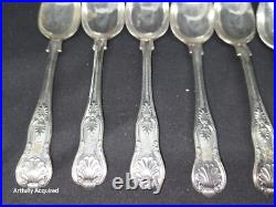 Kings pattern silver spoons 7 piece mixed silver # 5825