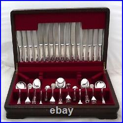 LAUREL Design WALKER & HALL Sheffield Silver Service 58 Piece Canteen of Cutlery