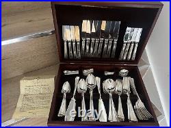 LA REGENCE Design Chinacraft London Silver Service 92 Piece Canteen of Cutlery