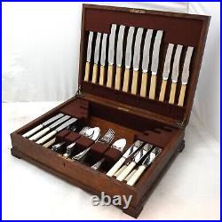 LOIUS XVI By PEARCE & SONS LEICESTER Silver Service 52 Piece Canteen of Cutlery