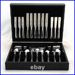 LOUIS XVI Design GARRARD & CO London Silver Service 48 Piece Canteen Cutlery Set