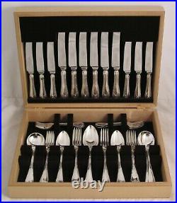 LOUIS XVI Design MAPPIN & WEBB London Silver Service 44 Piece Canteen of Cutlery