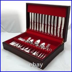 LOUIS XVI Design MAPPIN & WEBB London Silver Service 68 Piece Canteen of Cutlery