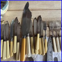 Large Job Lot of Vintage Silver Plate/stainless Steel Cutlery over 100 pieces