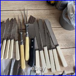 Large Job Lot of Vintage Silver Plate/stainless Steel Cutlery over 100 pieces