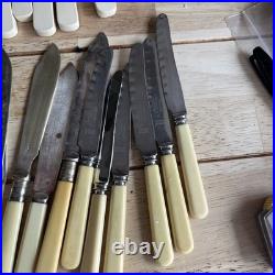 Large Job Lot of Vintage Silver Plate/stainless Steel Cutlery over 100 pieces