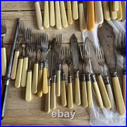 Large Job Lot of Vintage Silver Plate/stainless Steel Cutlery over 100 pieces