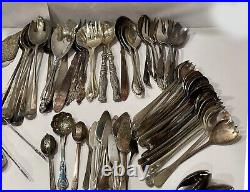Large Lot of 173 Assorted Vintage Silverplate Large Serving Pieces