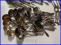 Large Lot of 173 Assorted Vintage Silverplate Large Serving Pieces