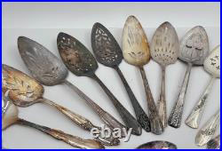 Large Lot of 19 Assorted Used Silverplate Pie Servers Lot#300