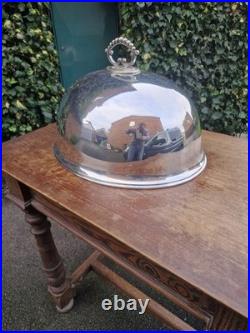Large Silver Plated Antique Food Cloche