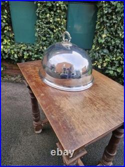 Large Silver Plated Antique Food Cloche