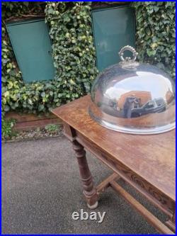 Large Silver Plated Antique Food Cloche